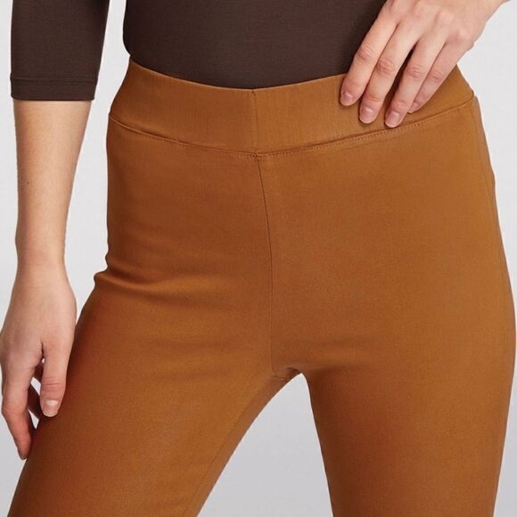 L’AGENCE coated skinny jeans in tan Rochelle high rise pull on legging. L/G - Picture 4 of 9